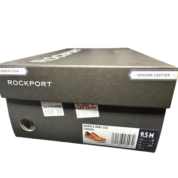 Rockport Men's 9.5M Randle Tan Leather Casual Shoes NWB‎ - Picture 3 of 13